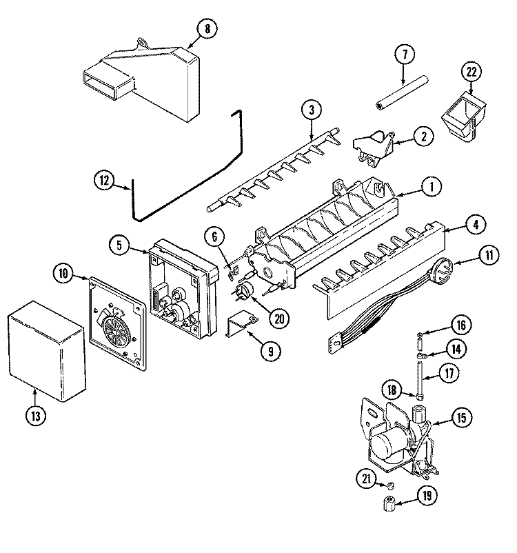 OPTIONAL ICE MAKER KIT (RAE3100AAX) Diagram and Parts List for RSD2200EAM  Maytag Refrigerator