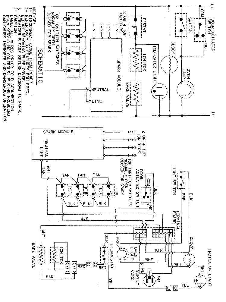 WIRING INFORMATION Diagram and Parts List for CRG7400CAL  Maytag Range
