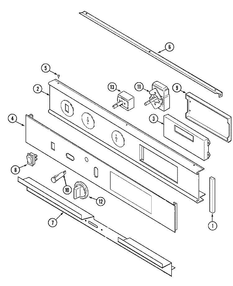 CONTROL PANEL Diagram and Parts List for CWE7830ACE  Maytag Wall Oven