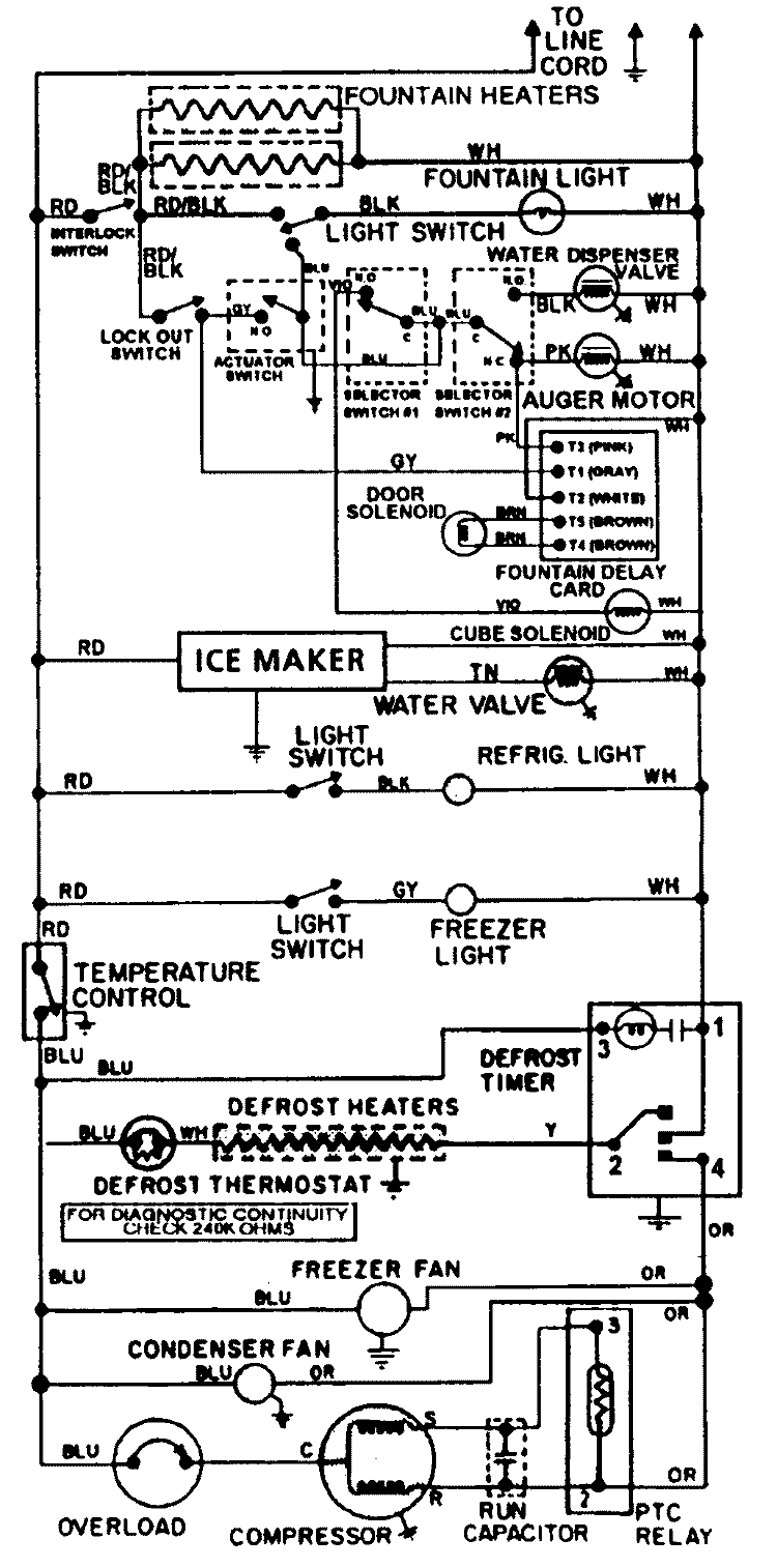 WIRING INFORMATION Diagram and Parts List for JRSD2460W  Jenn-Air Refrigerator