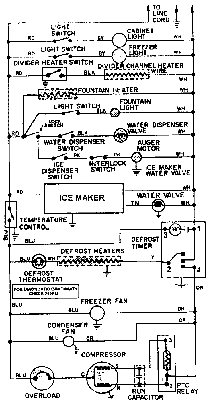 WIRING INFORMATION Diagram and Parts List for JRTD229B  Jenn-Air Refrigerator