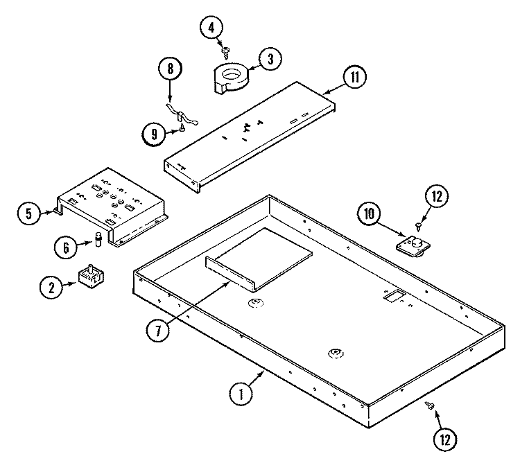 BODY (CCE3401Q) Diagram and Parts List for CCE3401Q  Jenn-Air Cooktop