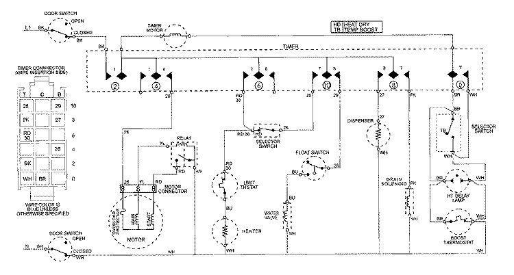 WIRING INFORMATION Diagram and Parts List for DC4000B  Magic Chef Dishwasher