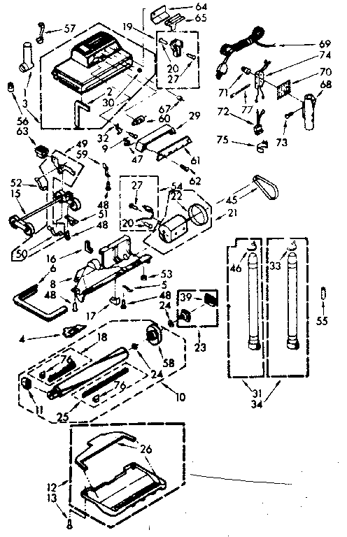 Power Mate Diagram and Parts List for 11644870  Kenmore Filters & Accessories