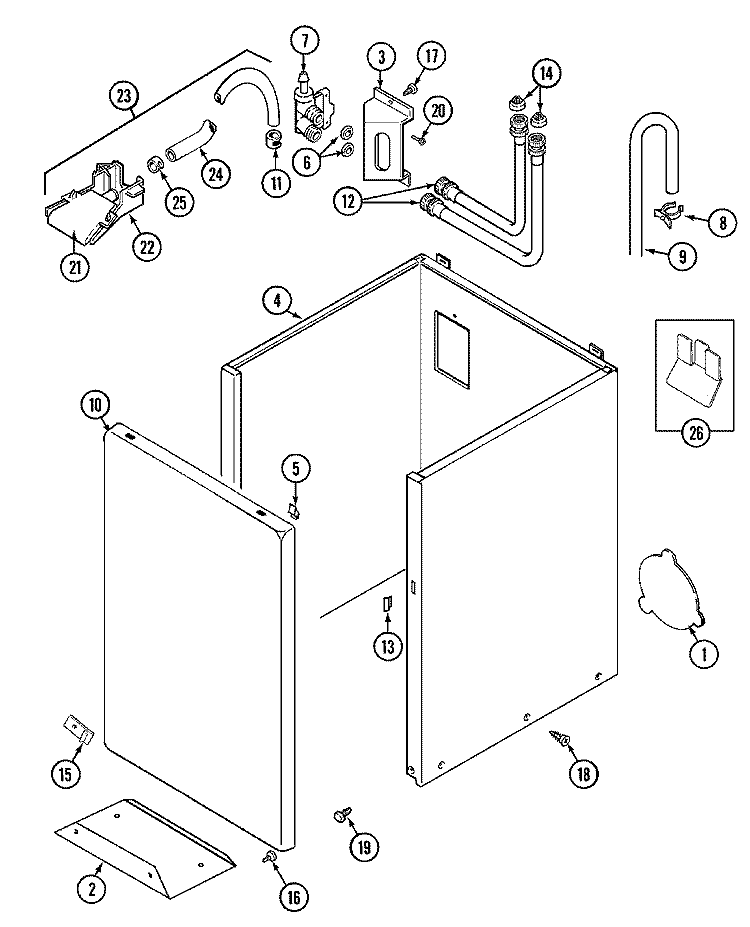 CABINET Diagram and Parts List for LAT9356AAM  Maytag Washer