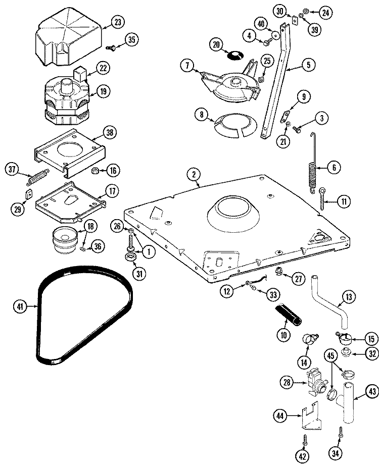 BASE Diagram and Parts List for LAT5006AGE  Maytag Washer