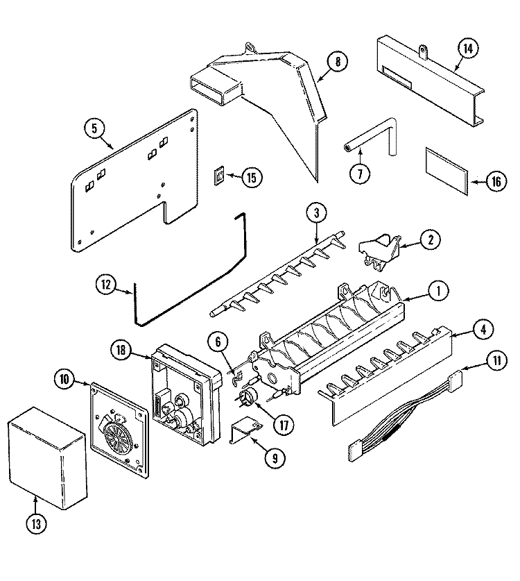 RETROFIT ICE MAKER KIT Diagram and Parts List for MHIK7989  Maytag Ice Maker