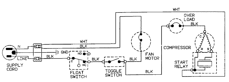 WIRING INFORMATION Diagram and Parts List for DH15M  Amana Dehumidifier
