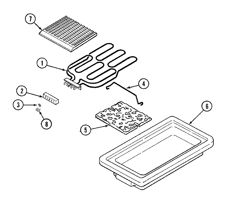 GRILL CARTRIDGE Diagram and Parts List for CAE1400ACX  Maytag Smoker