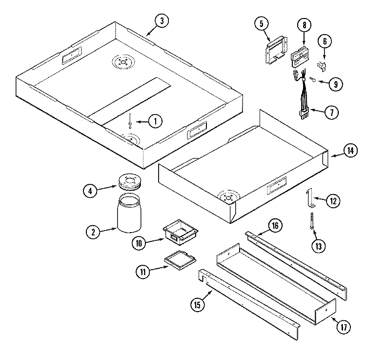 BURNER BOX Diagram and Parts List for CVEX4370B  Jenn-Air Cooktop