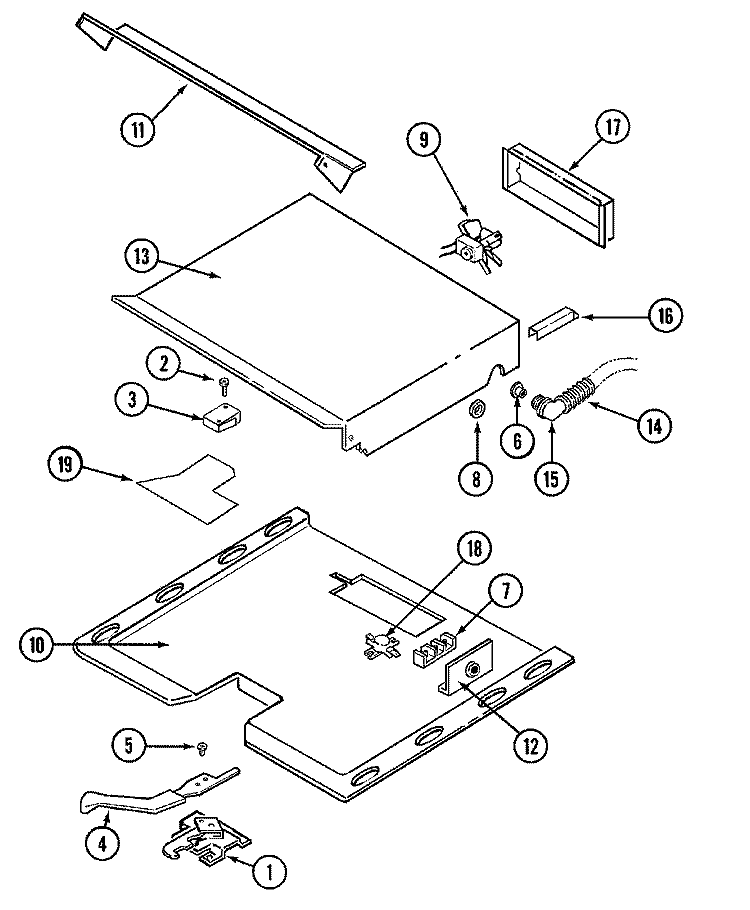 INTERNAL CONTROLS Diagram and Parts List for W132W  Jenn-Air Wall Oven