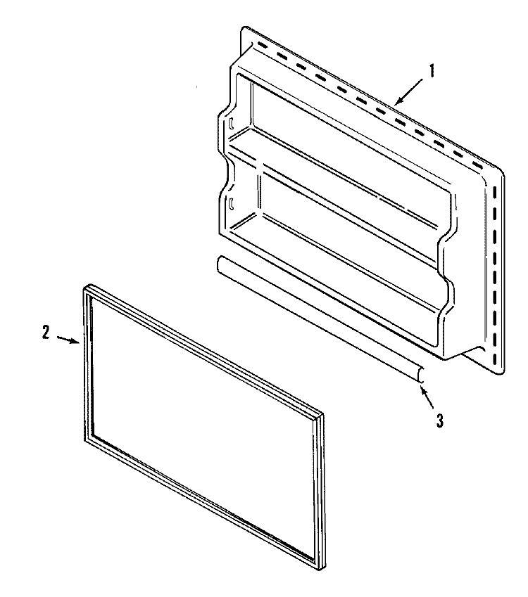 FREEZER INNER DOOR Diagram and Parts List for GT1911PXEA  Crosley Refrigerator