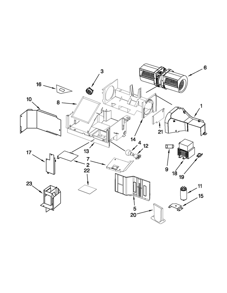 Air Flow Parts Diagram and Parts List for MMV4206BB0  Maytag Microwave