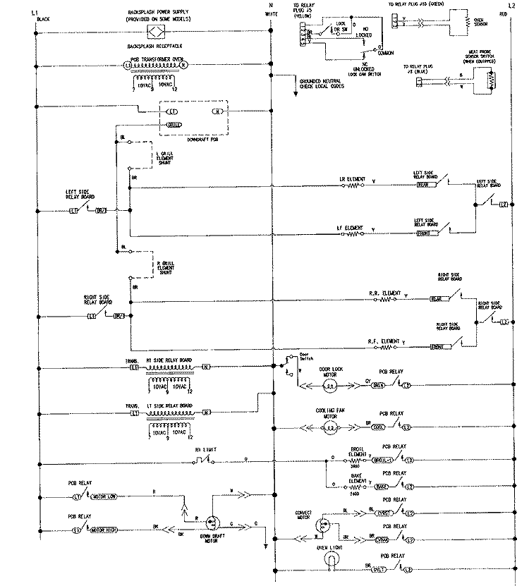 WIRING INFORMATION Diagram and Parts List for SVE87600W  Jenn-Air Range