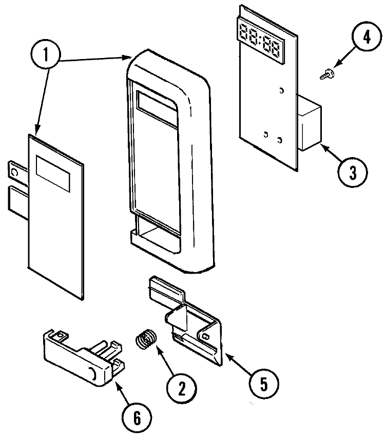 CONTROL PANEL Diagram and Parts List for M170B  Jenn-Air Microwave