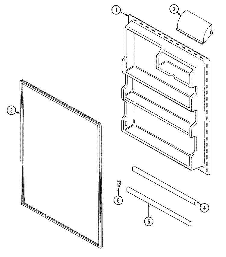 FRESH FOOD INNER DOOR Diagram and Parts List for CTF1922ARQ  Magic Chef Refrigerator