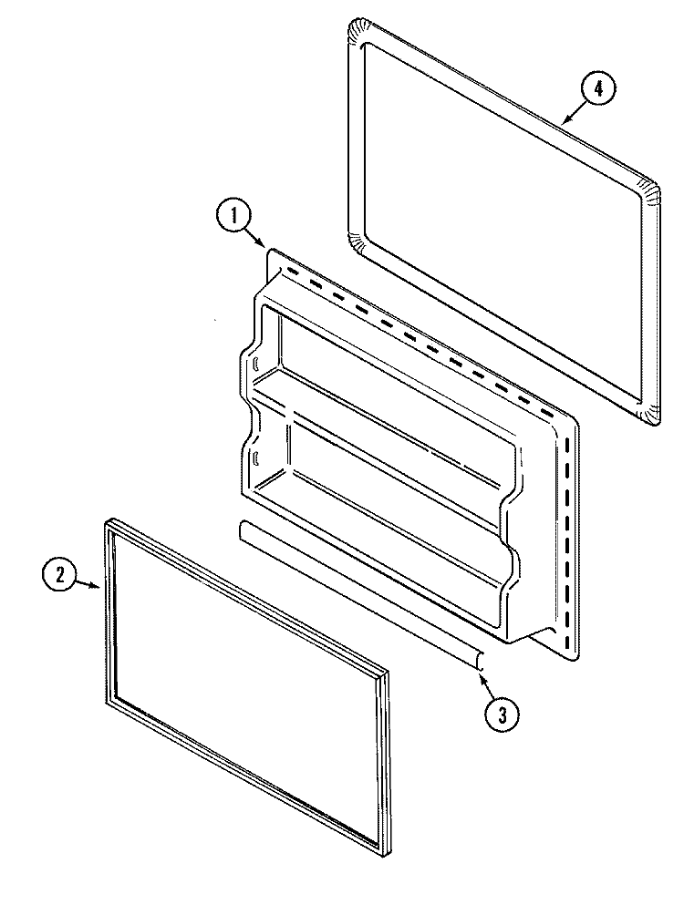 FREEZER INNER DOOR Diagram and Parts List for CTN1511BEW  Magic Chef Refrigerator