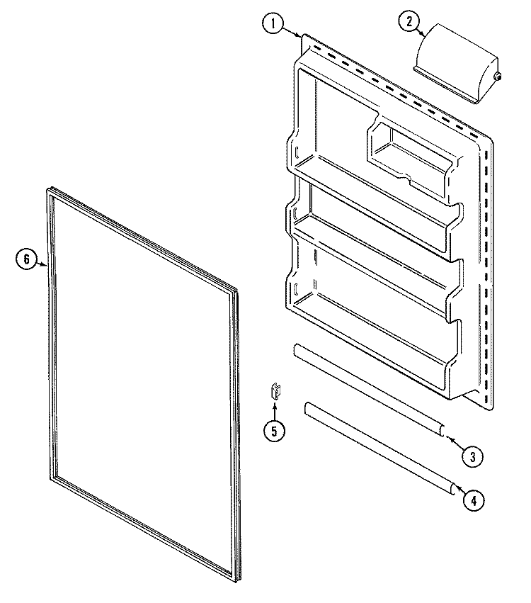 FRESH FOOD INNER DOOR Diagram and Parts List for GT1713PXFQ  Crosley Refrigerator