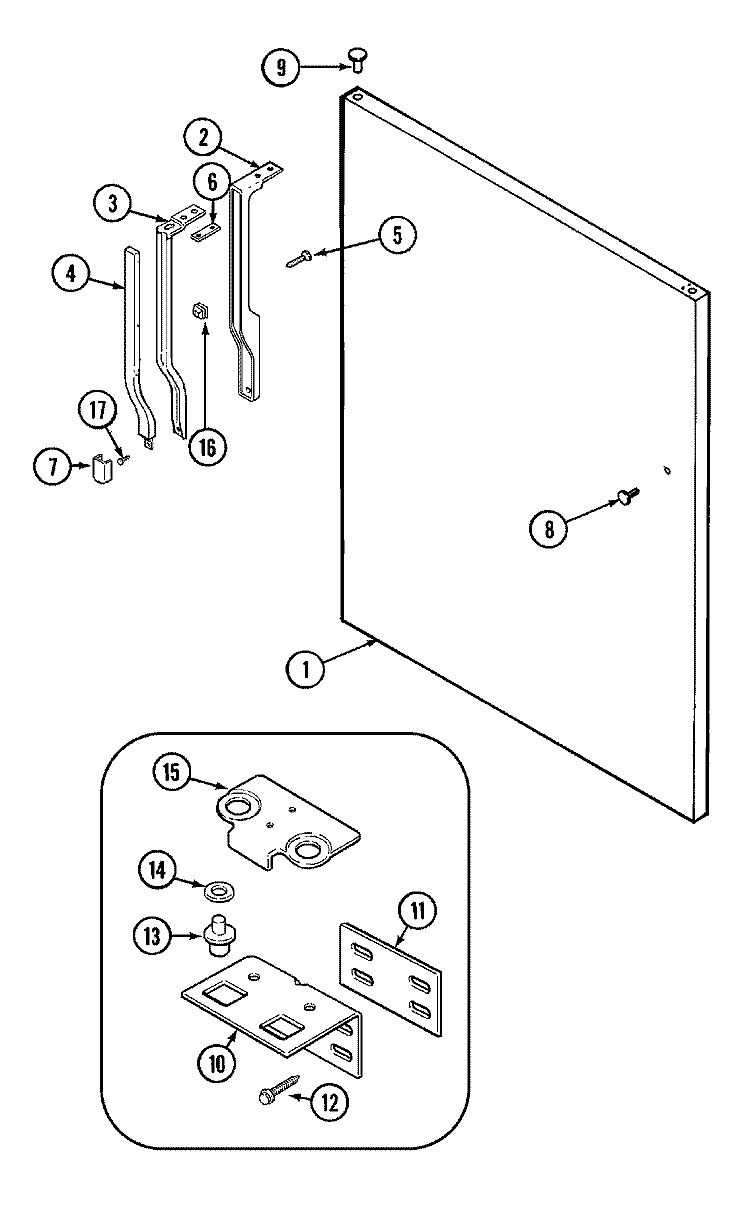 FRESH FOOD OUTER DOOR (REV 10) Diagram and Parts List for CT21G7B  Crosley Refrigerator