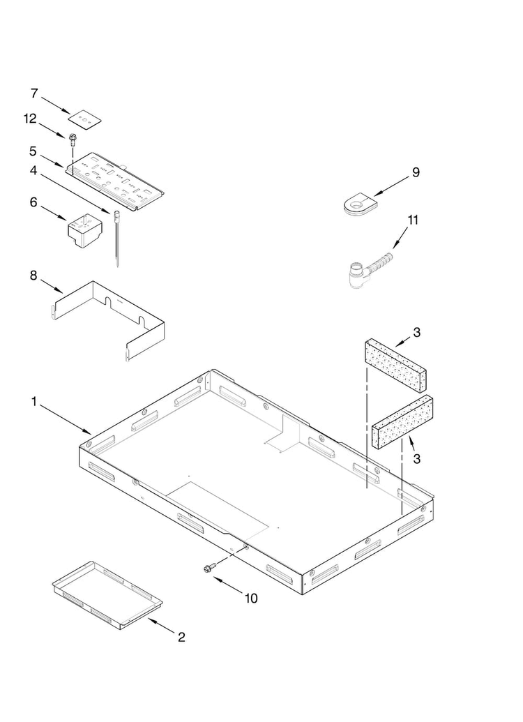 Burner Box Parts Diagram and Parts List for JEC8536BDF10  Jenn-Air Cooktop