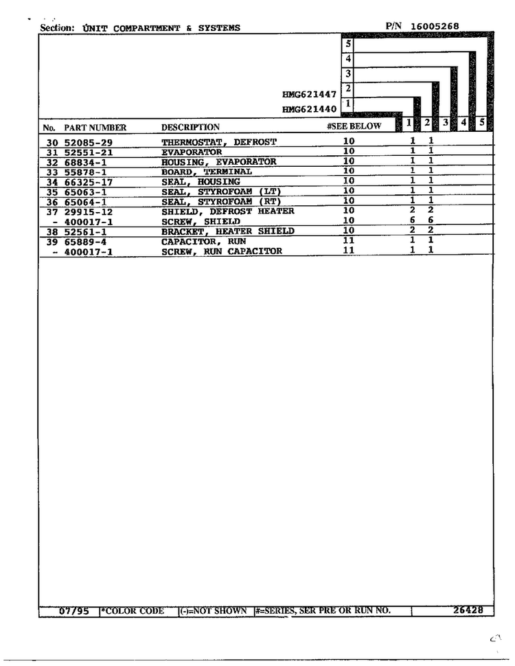 Unit Compartment And System Page 3 Diagram and Parts List for 621447  Admiral Refrigerator