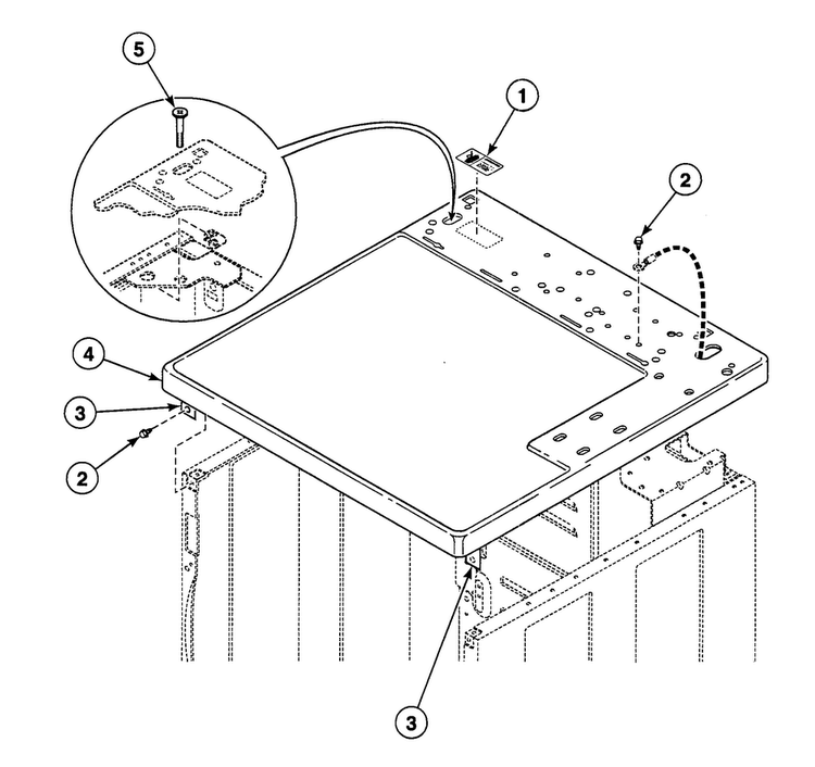 Cabinet Top Diagram and Parts List for SDG109WF99L6  Speed Queen Dryer