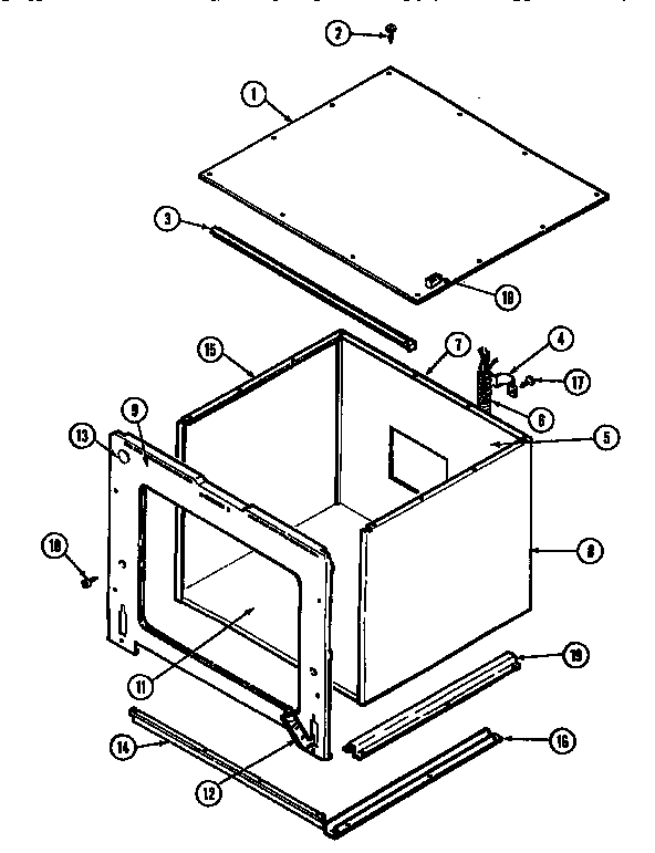 Body-lower Diagram and Parts List for WM2720B M167B Jenn-Air Wall Oven