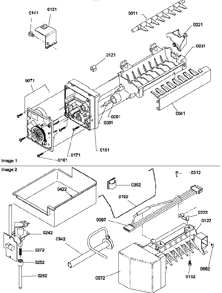 Ice Maker Assembly & Parts Diagram and Parts List for BH20S5W-P1196503WW  Amana Refrigerator
