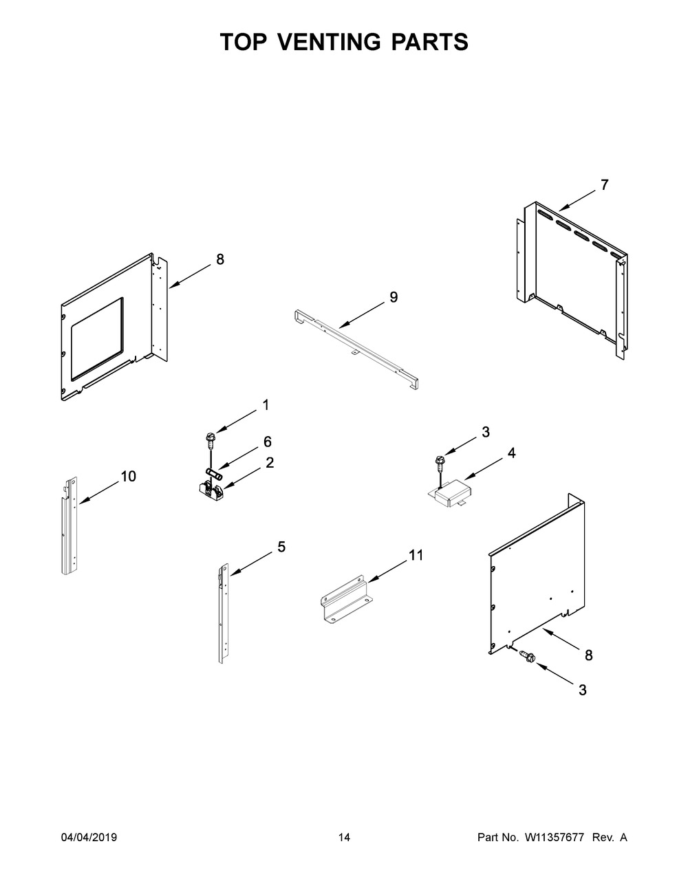 Top Venting Parts Diagram and Parts List for JMW2430DS04  Maytag Microwave Oven Combo