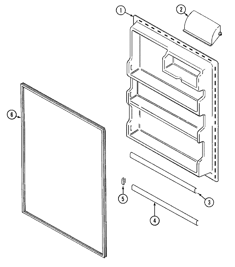 FRESH FOOD INNER DOOR Diagram and Parts List for GT1913PXFQ  Crosley Refrigerator