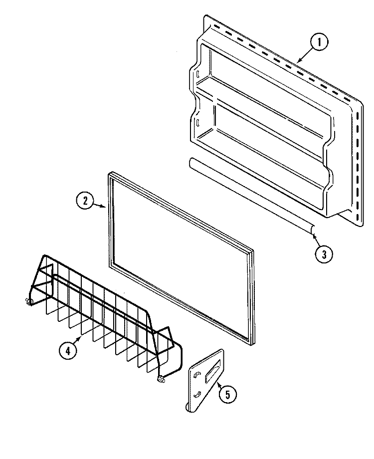 FREEZER INNER DOOR Diagram and Parts List for CT21G7B  Crosley Refrigerator