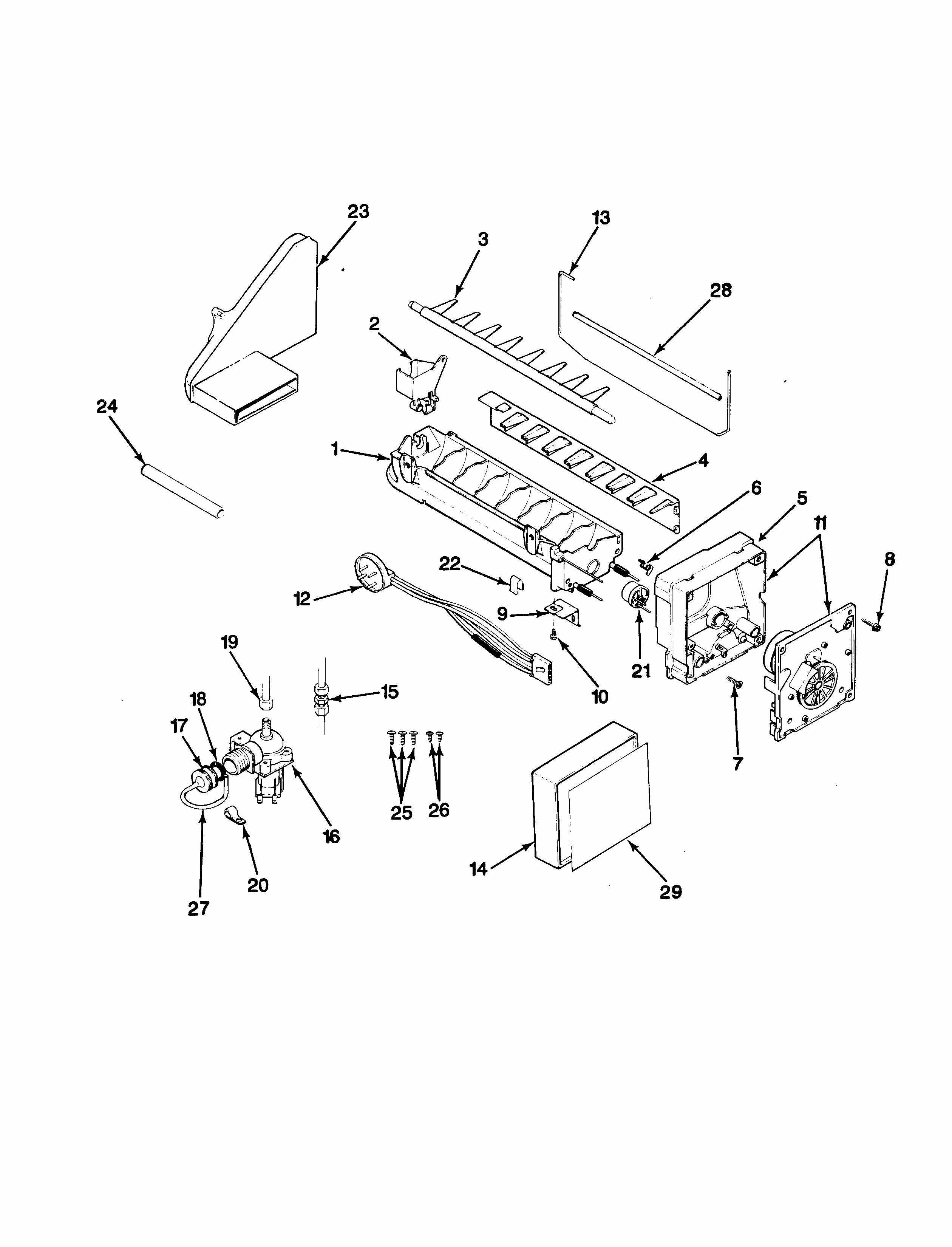 Optional Ice Maker Kit Diagram and Parts List for RTD23A-9E16A  Maytag Refrigerator