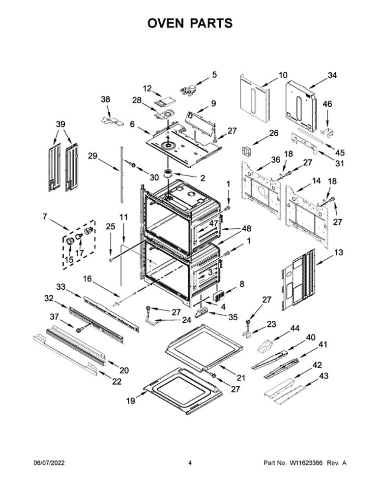 Oven Parts Diagram and Parts List for MEW9630FZ20  Maytag Wall Oven