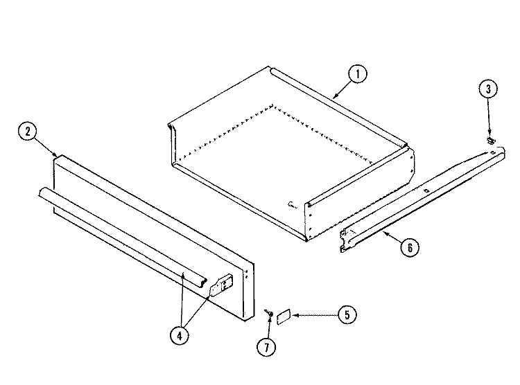 ACCESS - DRAWER Diagram and Parts List for 68HN-6TVW-SC  Magic Chef Range