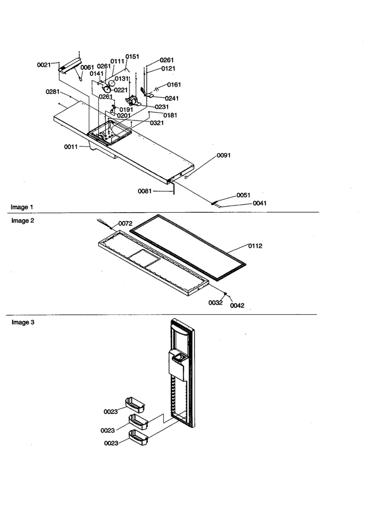 Freezer Door Diagram and Parts List for SZD26VE-P1315207WE  Amana Refrigerator
