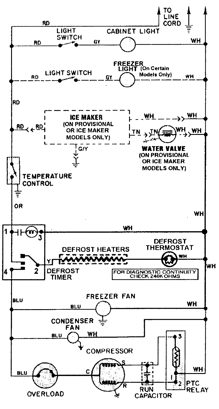 WIRING INFORMATION Diagram and Parts List for GT2428PVCW  Maytag Refrigerator