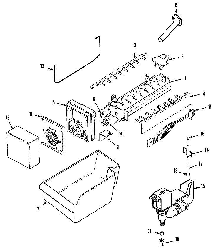OPTIONAL ICE MAKER KIT - UKI2000AXX (BSQ) Diagram and Parts List for GS2112PXDQ  Crosley Refrigerator