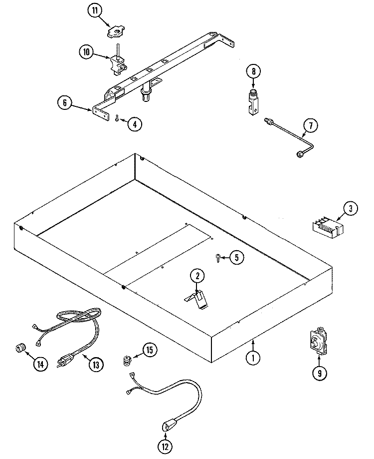 BODY Diagram and Parts List for CVGX2423B  Jenn-Air Cooktop