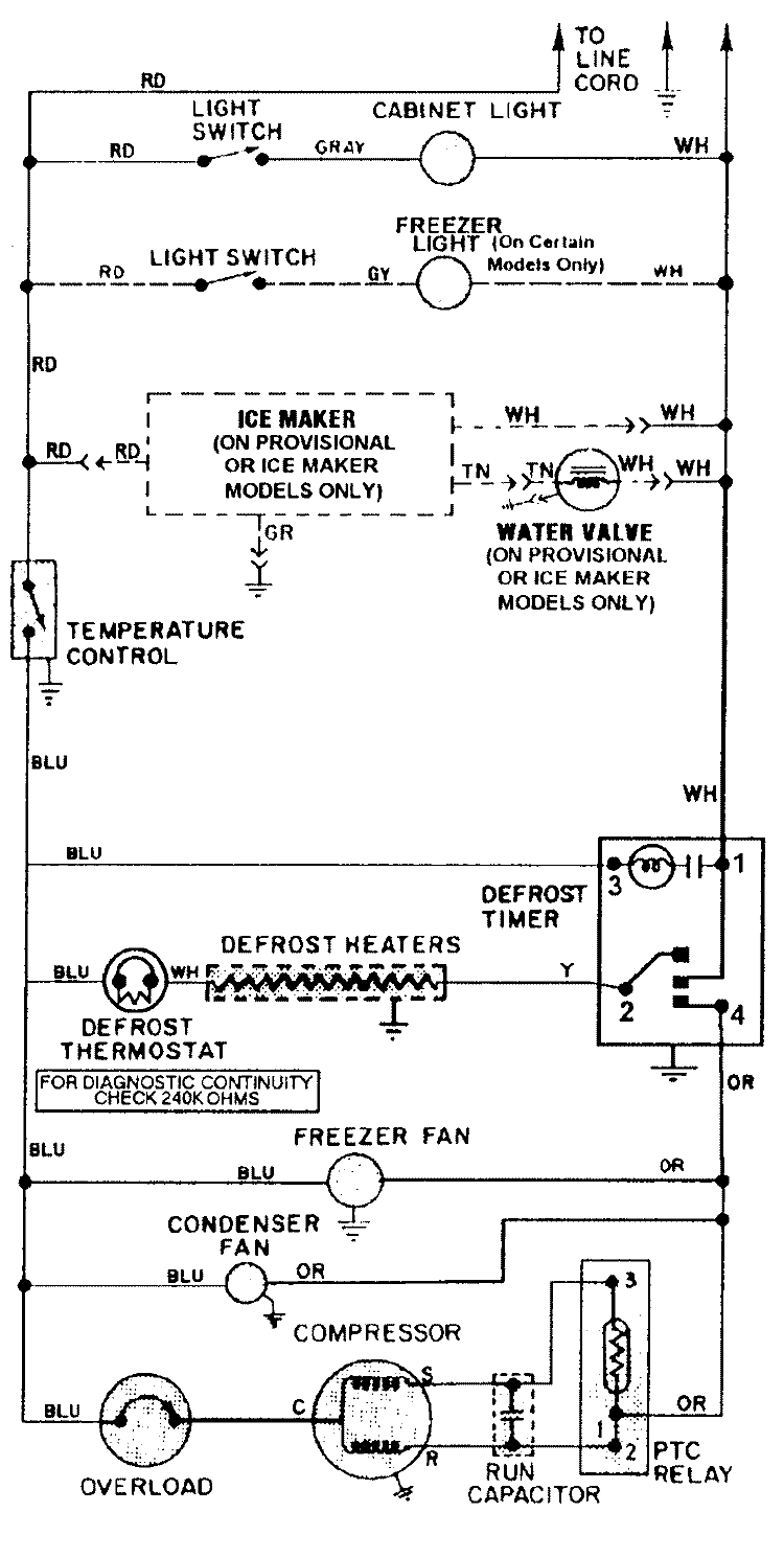 WIRING INFORMATION Diagram and Parts List for MTB2656AEA  Maytag Refrigerator