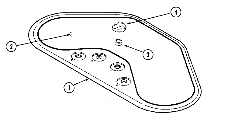 TOP ASSEMBLY (CCE9300BF / BG / GG / JD / PL) Diagram and Parts List for CCE9300PL  Jenn-Air Cooktop
