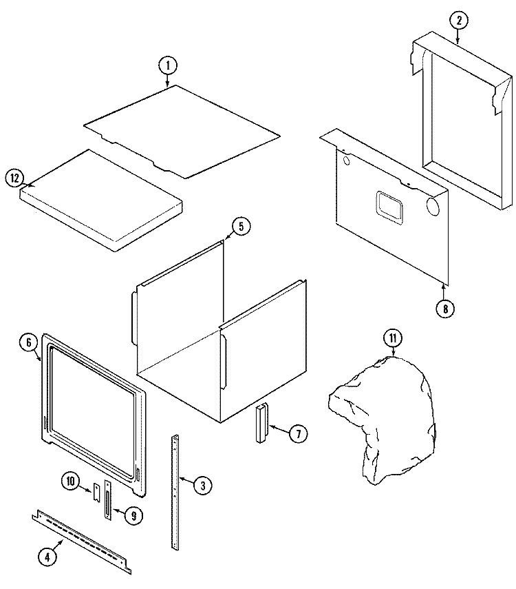 BODY (W30400P / PC) Diagram and Parts List for W30400P  Jenn-Air Wall Oven