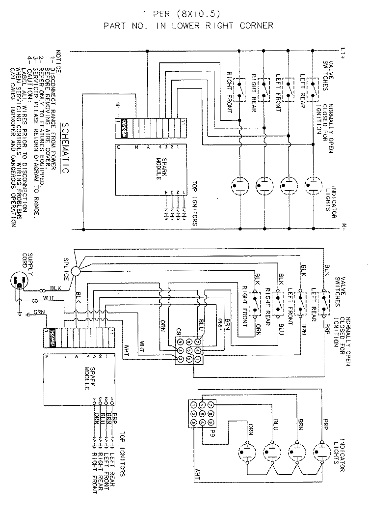 WIRING INFORMATION Diagram and Parts List for CCGX2420B  Jenn-Air Cooktop