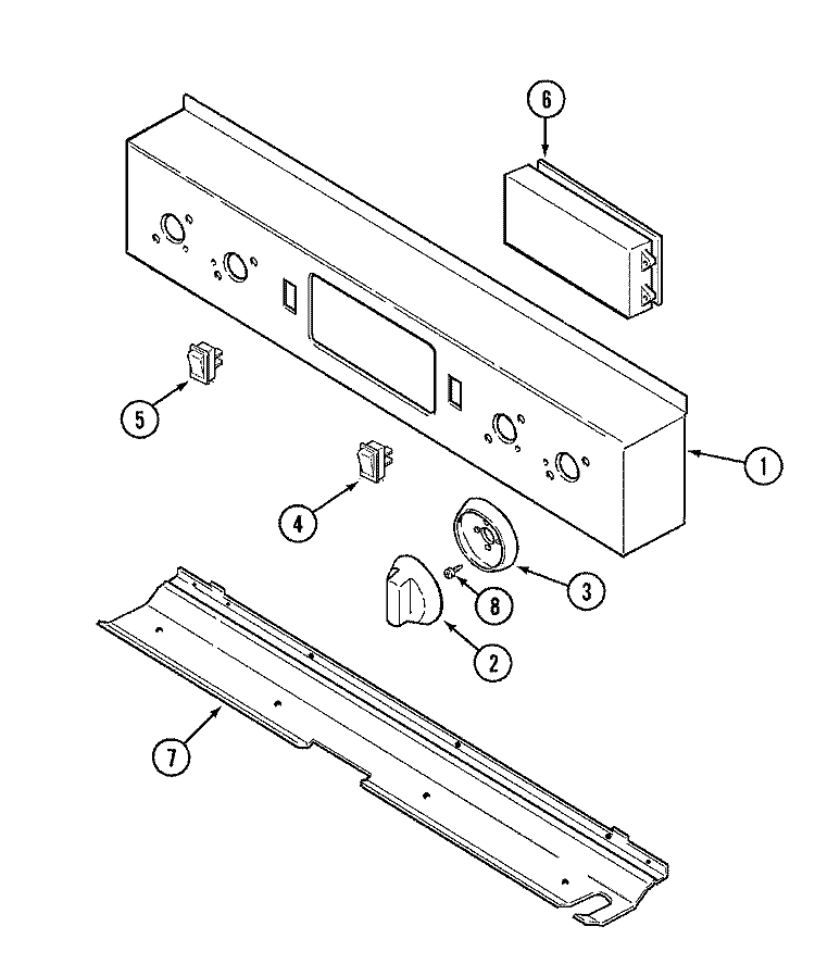 CONTROL PANEL Diagram and Parts List for SVD48600P  Jenn-Air Range