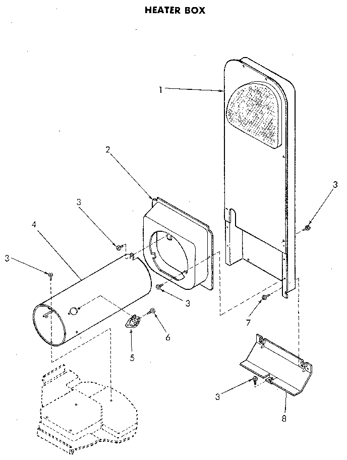 Heater Diagram and Parts List for NG8839W53931  Speed Queen Dryer