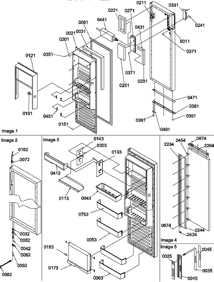 Refrigerator Door Diagram and Parts List for SBDE20TPE-P1190905WE  Amana Refrigerator