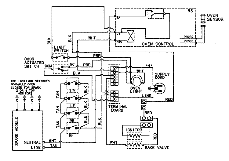 WIRING INFORMATION Diagram and Parts List for C31315XBT  Crosley Range