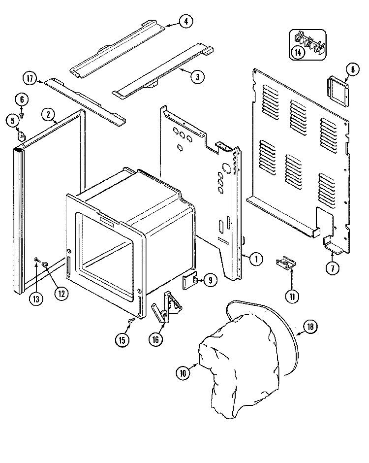 BODY Diagram and Parts List for AER1450AAH  Admiral Range