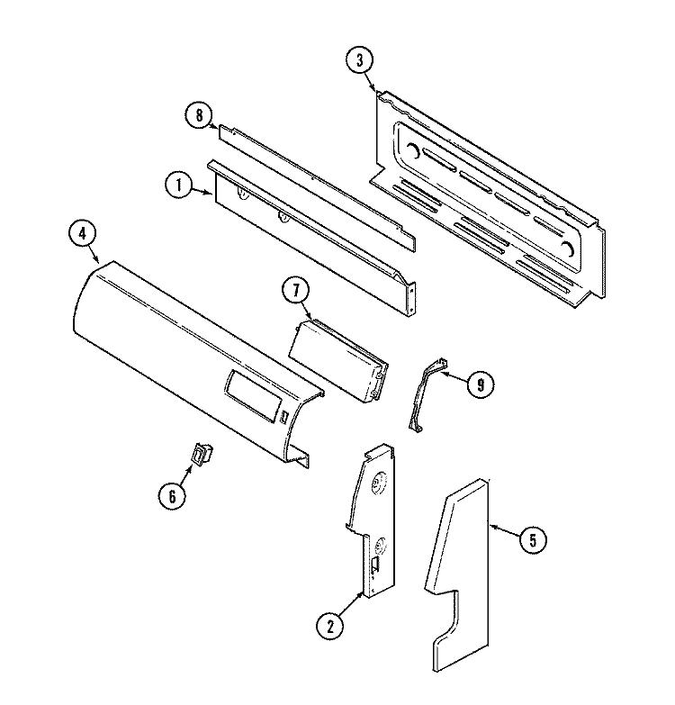 CONTROL PANEL Diagram and Parts List for CGR3760ADA  Magic Chef Range