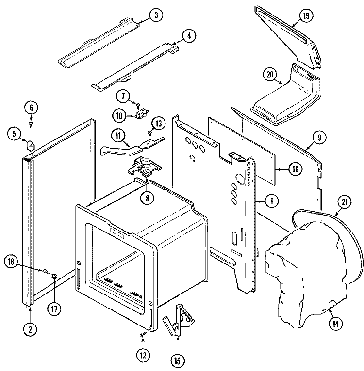 BODY Diagram and Parts List for CG34700ADD  Crosley Range