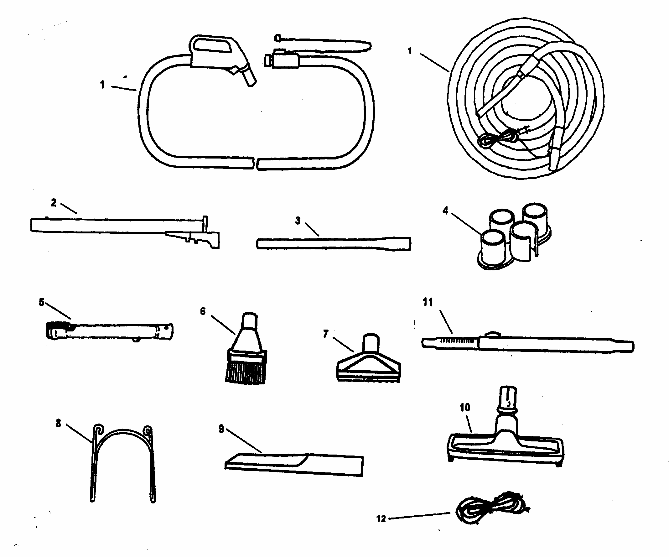 Accessorys Diagram and Parts List for S5680  Hoover Upright Vacuum